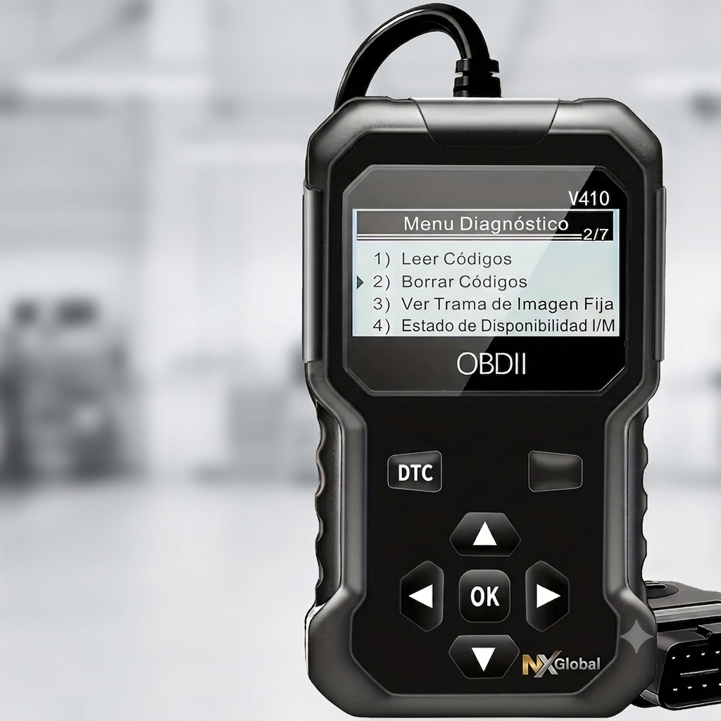 Escáner de diagnóstico OBD2 para automóviles y lector de códigos de fallo del motor; compatible con todos los vehículos con protocolo OBD-II fabricados desde 1996.