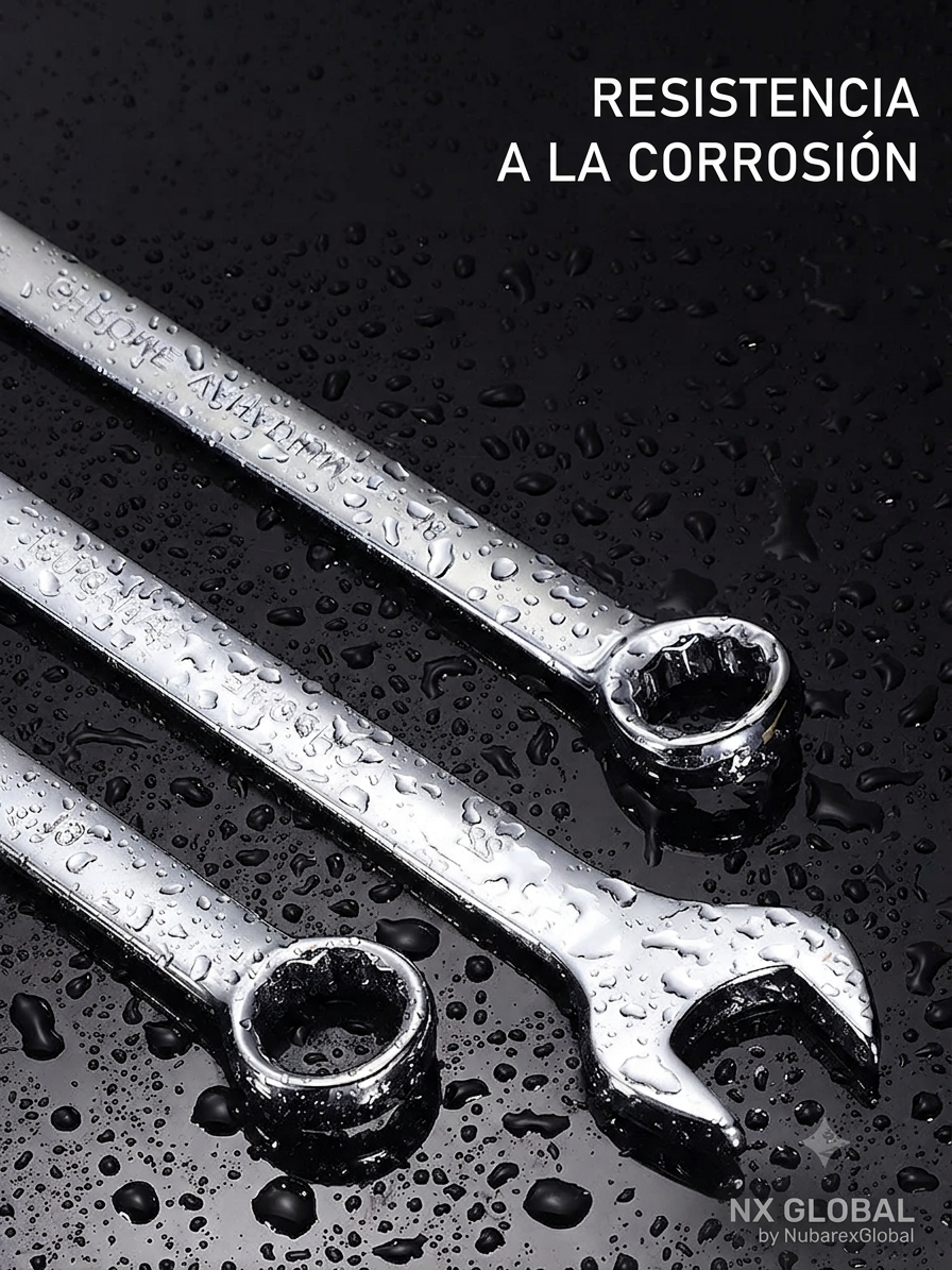 Juego de llaves combinadas métricas de doble extremo (6-32 mm): llaves fijas y de boca abierta para reparación de automóviles y motocicletas; incluye bolsa de almacenamiento.