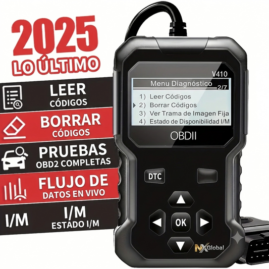 Escáner de diagnóstico OBD2 para automóviles y lector de códigos de fallo del motor; compatible con todos los vehículos con protocolo OBD-II fabricados desde 1996.